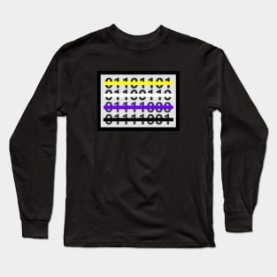 Discrete Nonbinary Flag Design Long Sleeve T-Shirt